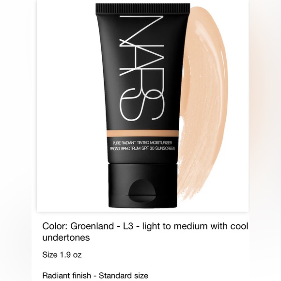 NARS Pure Radiant Tinted Moisturizer SPF 30 Light 3 GROENLAND 1.9 fl oz /BNIB - Picture 5 of 13